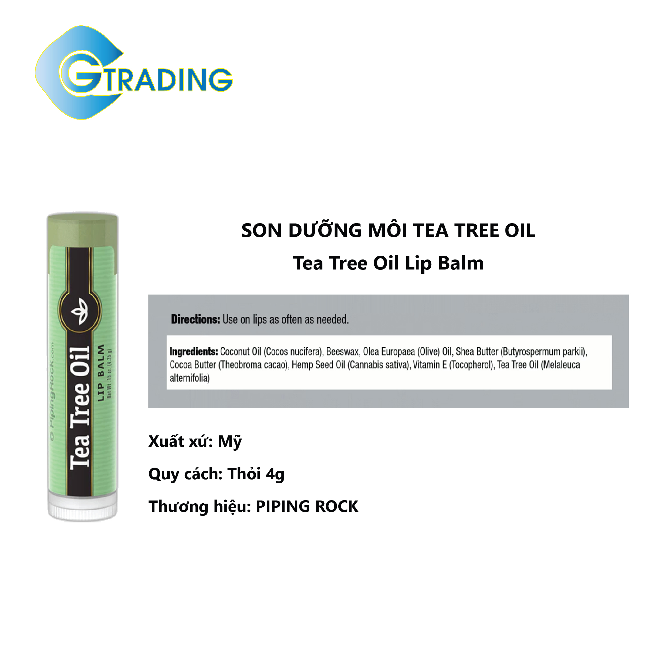 SON DƯỠNG MÔI TEA TREE OIL