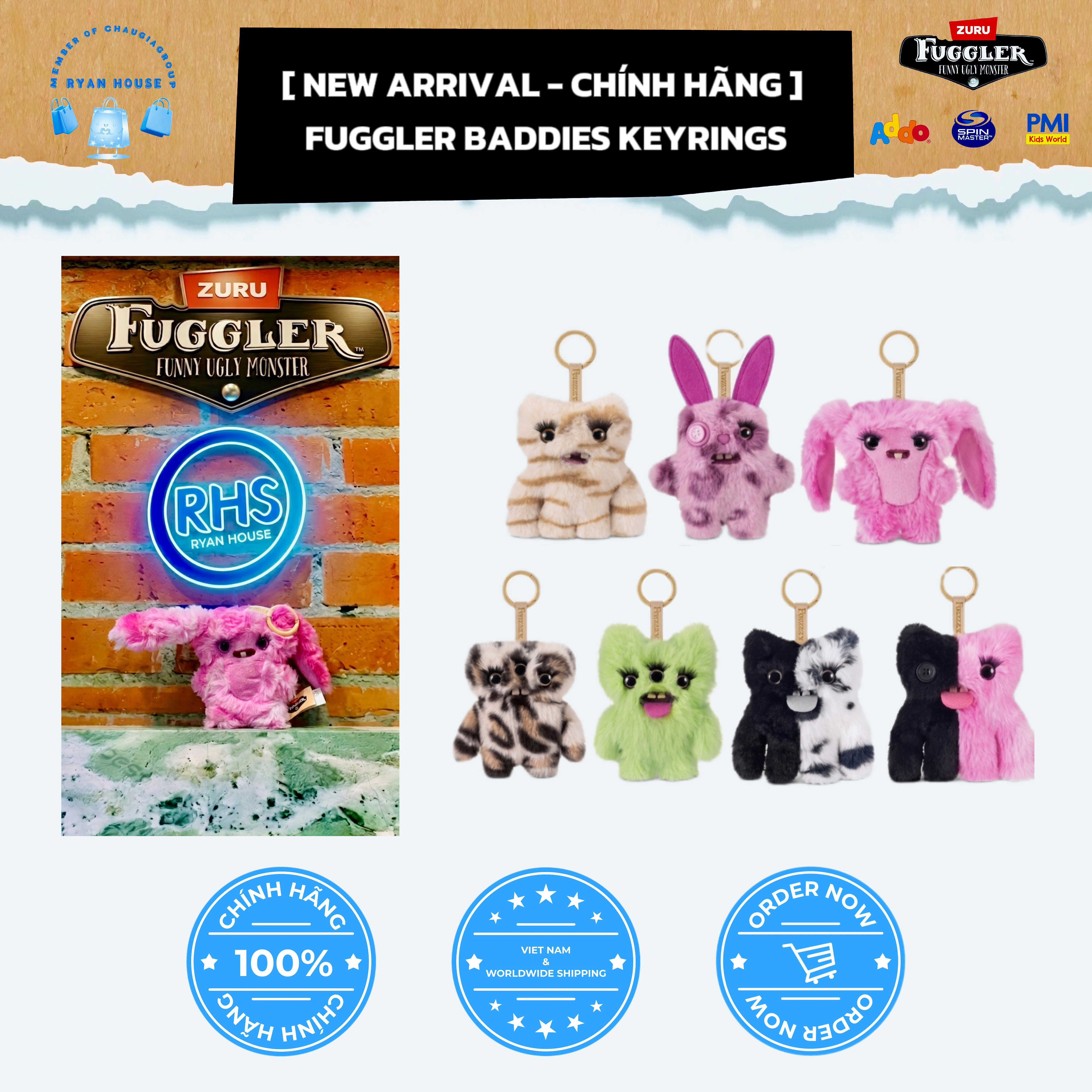 NEW ARRIVALS - FUGGLER BADDIES KEYRINGS